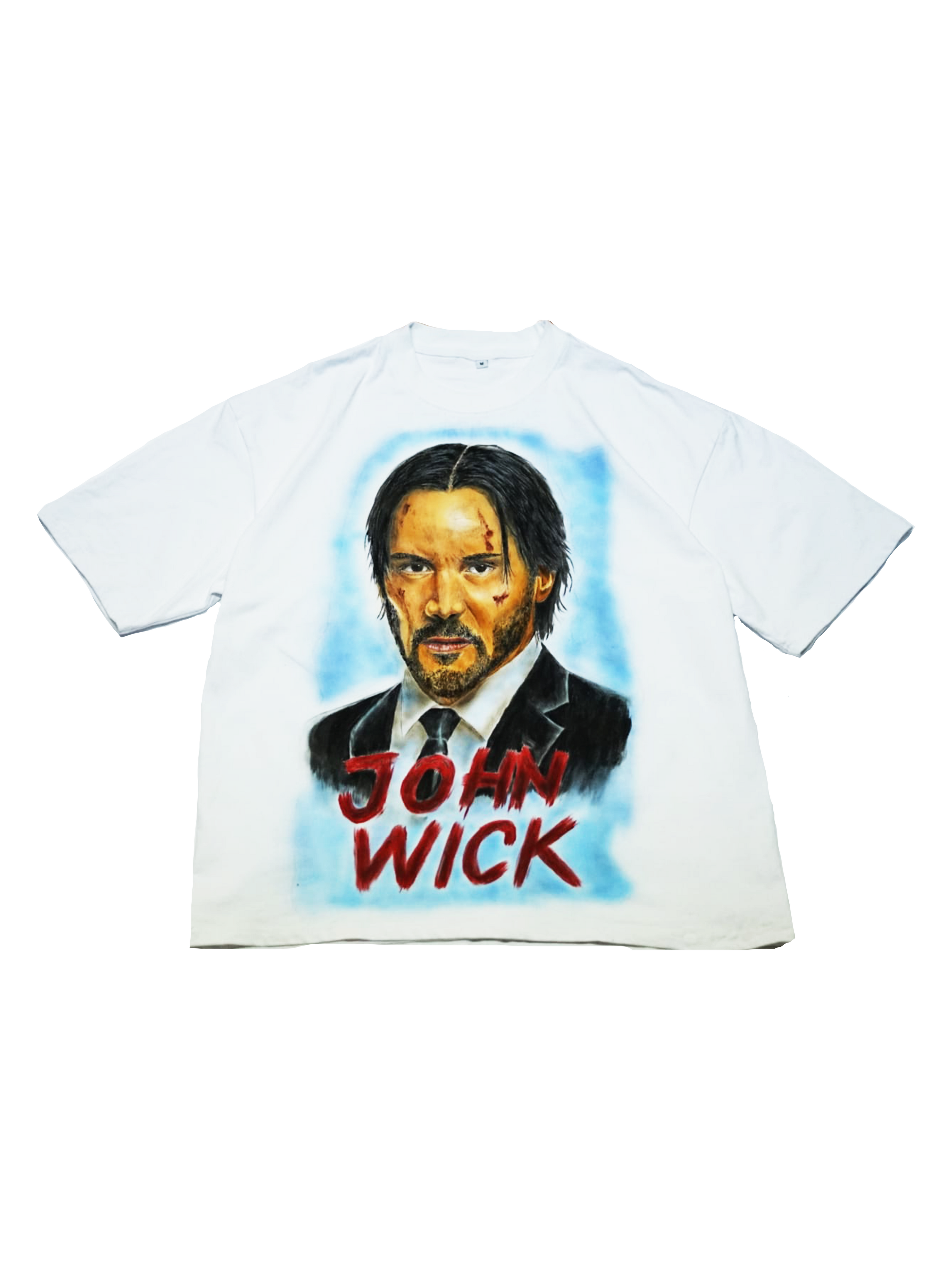 Camiseta John Wick – Edición Única Hecha a Mano con pintura textil y aerógrafo