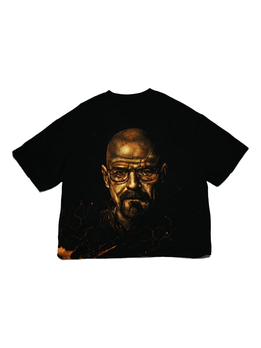 Camiseta Breaking Bad/ Walter White – Edición Única Hecha a Mano con Lejía